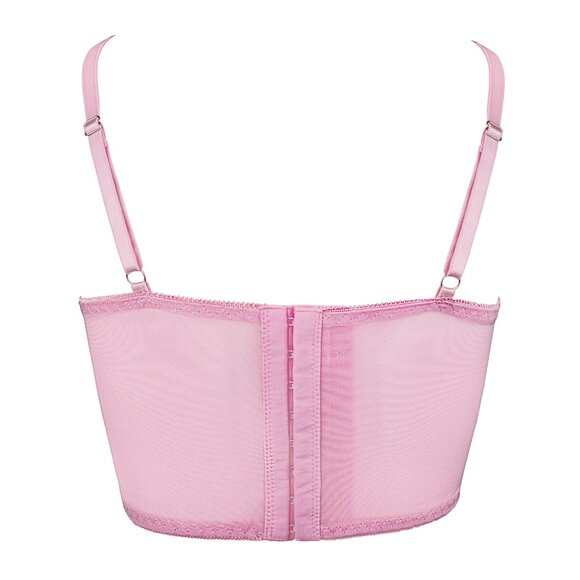 Sweetheart Floral Embroidery Corset Top - Picture 2 of 2